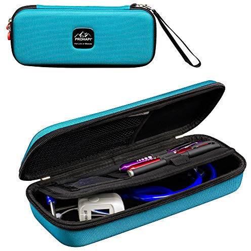 Prohapi Hard Stethoskop Tasche mit Ausweisschlitz kompatibel mit 3M Littmann/ADC/Omron Stethoskop inkl. Netztasche für Krankenschwester Zubehör