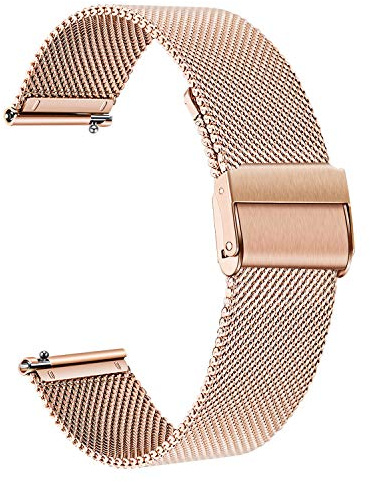 TRUMiRR Ersatz für Withings ScanWatch 2 38mm/ScanWatch Light/ScanWatch 38mm/Huawei Watch GT 4 41mm Armband,18mm Mesh Gewebte Edelstahl Uhrenarmband für Fossil Stella Gen 6/Carlie Gen 6 Hybrid