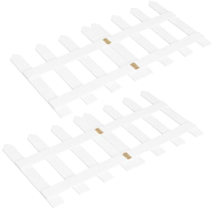 DOITOOL 1pcs 1.2 Bois clôture d'arbre de noël décoratif noël Blanc palissade clôture de Jardin pour Arbre de décoration de fête de Mariage (Blanc)