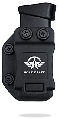 IWB/OWB Magazine Holster Kydex - Mag Carrier - for: 9mm .40 Double Stack Magazine / M&P Shield 9mm .40 Single Stack Magazine - M&P Shield .45 - Sig Sauer P365 - Colt 1911 - Glock 43 - Glock 19 19X 17 26 27 28 22 23 25 26 27 31 32 33 34 35 37 38 - Sig P226 P227 P250 P320 - Ruger SR9 SR9C - Beretta 92 Mag