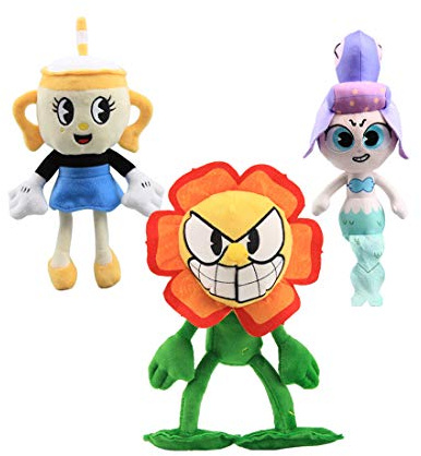 uiuoutoy Plush Cagney Carnantion Cala Maria Ms. Chalice Toys Soft Dolls Set of 3