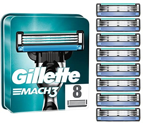 Gillette Mach3 Rakblad för Män, Paket av 8
