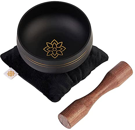 Achtsames und modernes tibetisches Klangschalen-Set | Vertiefen Sie Ihre Meditation und Yoga-Praxis | Erleben Sie Achtsamkeit & Stressabbau | Wunderschön gestaltet und bietet hervorragenden Klang |