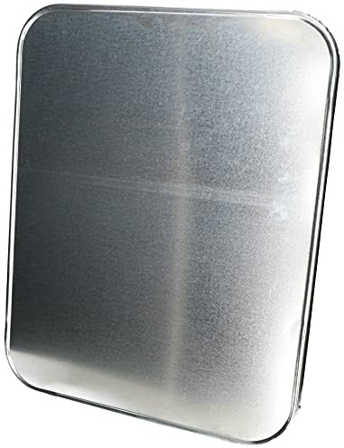 KOTARBAU® Placa Protectora contra chispas, 595 x 480 mm, Chapa de Suelo para Estufas, Galvanizada, Plata, Antichispas de Suelo para Chimenea, Protector Resistente a Altas temperaturas, Salvachispas