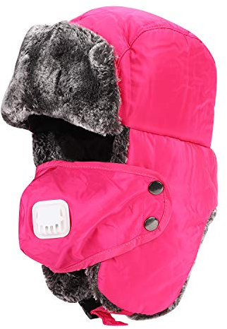 Fliegermütze Schneedicht Russlandmütze Winddicht Trappermütze Herren Damen Bombermütze Kinder Pilotenmütze Warm Wintermütze mit Ohrenklappen Outdoor Sport Kunstfellmütze für Skifahren Radfahren
