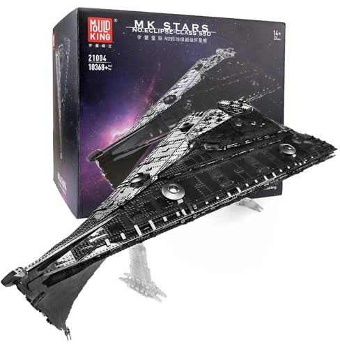 Mould King 21004 Dreadnought der Eclipse-Klasse Weltraumzerstörer-Modellbausteine,Raumschiff der MOC-Kriegsserie, Space Wars-Modellbausatz für große Raumschiffe, mit -Technologie kompatibles