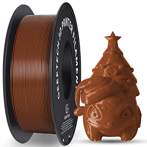 GEEETECH Upgrade PLA Filament für 3D Drucker 1,75mm +/- 0,02mm New Brown Spule 1kg