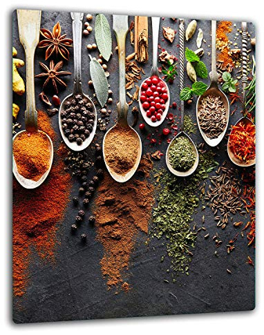 TMK ArtDeko Herdabdeckplatte 1 Teilig 40x52 cm - Spritzschutz Herdabdeckung – Herdschutz aus Sicherheitsglas – Robust, Hygienisch & Rutschfest– Schutz für Induktion, Ceran, Gas & Elektro