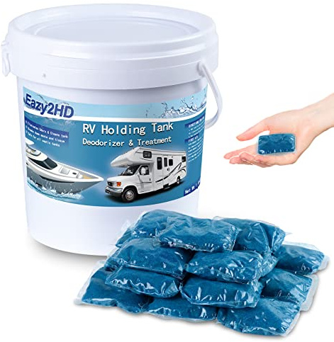 Eazy2hD 50 Packs RV Toilet Treatment, Black Water Holding Tank Deodorizer