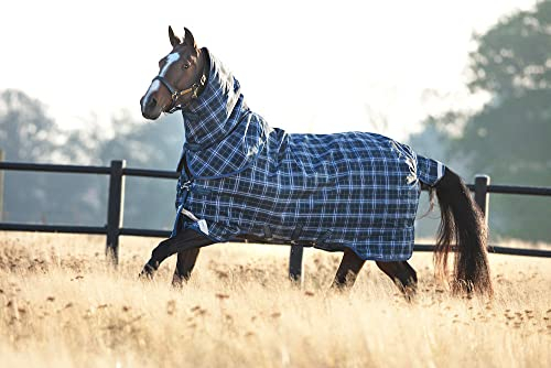 Horseware Rhino Plus Turnout Lite 0g, Größe:125 cm / 5'9, Farbe:Navy Check