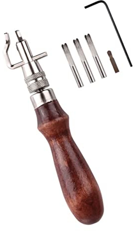 TEHAUX Leather Trencher Groover Leather Tools Kit Punch Tools for Embossing Multi-Function Working Kit Device