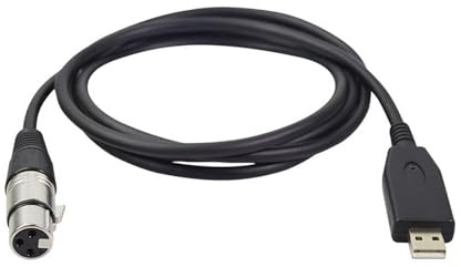 Elecbee Professionelles Audiokabel, weiblich, XLR auf USB 2.0, 2 m, 2 m Kabeladapter, USB-Buchse auf XLR-Stecker, Mikrofonkabel