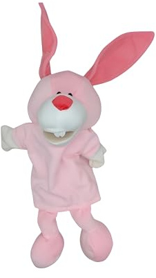 Proumhang Handpuppen mit Vollem Körper für Kinder,Tier Handpuppen Bauernhof Thema Puppets Spielzeug Set,Plüsch Pretend Spielzeug Zoo Friends Puppentheater mit Beweglichem Offenen Mund,35cm,Kaninchen