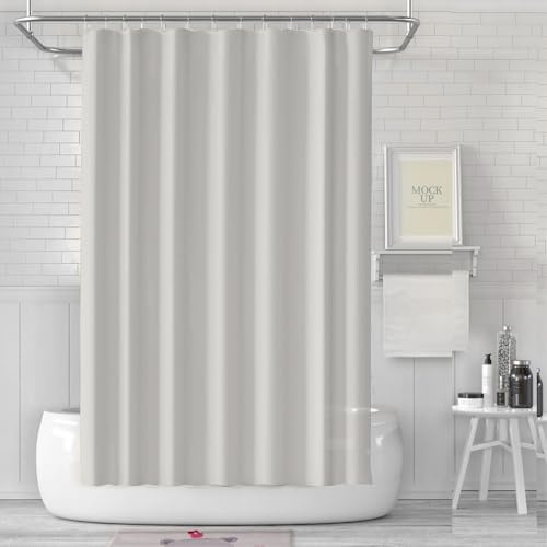 Lukdung Cortina de baño, 180 x 180 cm, antimoho para el baño, impermeable, lavable, cortina de ducha PEVA con 12 anillos