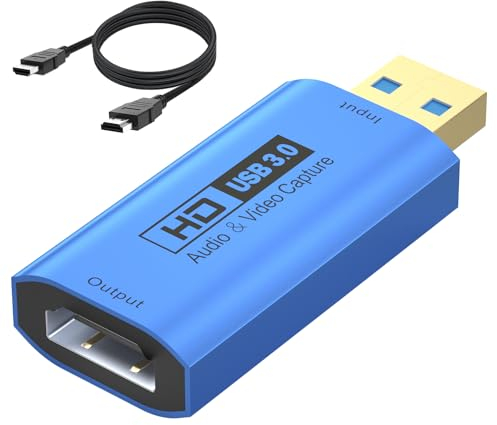 YCE Carte d'acquisition vidéo Carte de Capture 4K HDMI vers USB 2.0,Capture vidéo 1080P 60FPS pour Les Jeux,Le Streaming,l'enseignement,la vidéoconférence