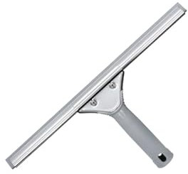 DrDirt Professional Window Squeegee – Stainless Steel Shower Squeegee with Non-Slip Handle for Bathroom Glass, Shower Screens, Tiles, Windows and Mirrors,35cm