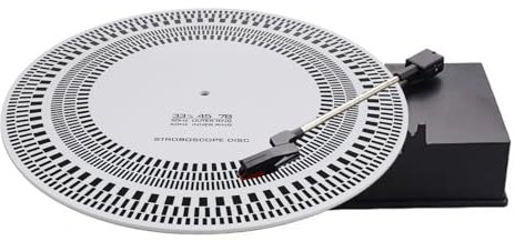Disco de Tacómetro para Tocadiscos LP, Acrílico de 297 Mm de Diámetro, 3 Mm de Espesor, Disco de Calibración de Tocadiscos LP, Detección de Velocidad de Doble Cara para Tocadiscos