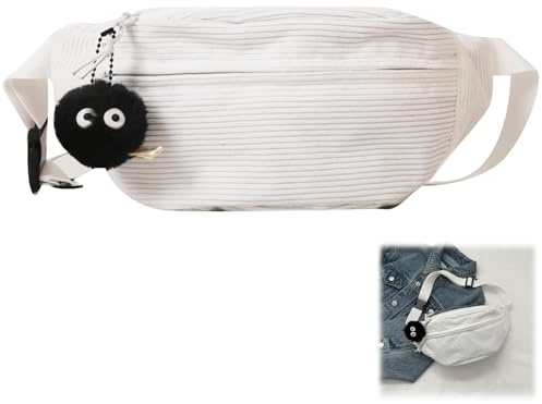 Bauchtasche Damen Cord, Praktische Bauchtasche Cord Halbmond Tasche Damen Crossbody Bag Damen Cord, mit Schultergurt Einstellbar, Gürteltasche Brusttasche für Arbeit Einkaufen Schule Arbeit Shopping
