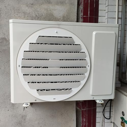 Outdoor AC Unit Cover Air Conditioner Deflector, Air Outlet Anti-Direct Blowing Prevention Heat Dissipation Wind Shield Stainless Steel Shutter Deflector, Universal Heat Pump Condenser Protective Co