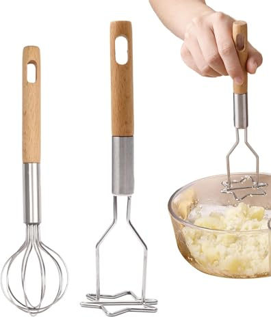 Frusta a mano – Schiacciapatate – Scopa multifunzione | Robusto schiacciapatate per purè di patate, strumento per frusta da cucina, spremiagrumi professionale, utensile da cucina con Ho