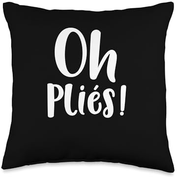 Ballet Ballerina Oh Plies Barre Workout Throw Pillow