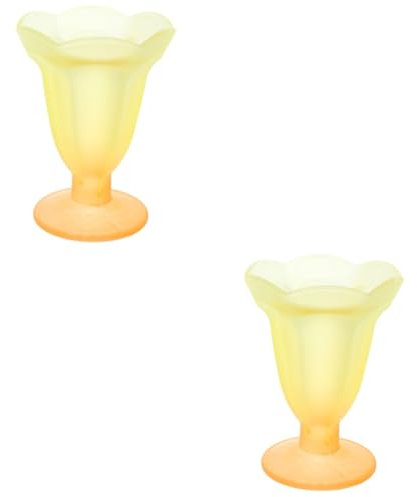 MAGICLULU 2 Pièces coupe de glace gobelet à dessert tasse à café glacé accessoires de crème ée bol smoothie cup verre degustation verre enfant s à e plats de desserts Un