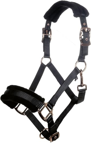 HKM Rosegold Glamour Style Halfter, Schwarz/Rosegold, Warmblut