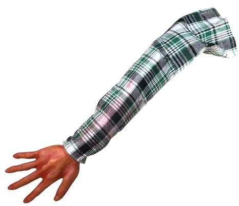 Générique Falska kroppslemmar - 56 cm handspindel med rutigt tyghandtag | Skrämmande återanvändbart halloween-tillbehör för cosplay-dekoration, spökhus, filmskämt