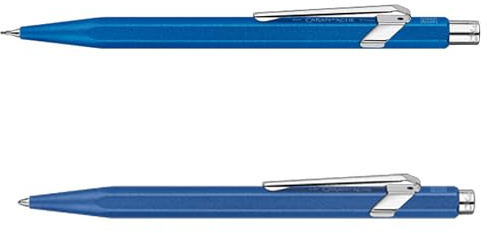 Caran d'Ache 849 Colormat-x Set: Kugelschreiber & Druckbleistift, blau