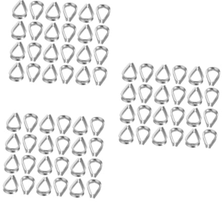 PRETYZOOM 150 Piezas Acero Inoxidable Guardacabos Protección para Cable de Resistente la para Aparejo Remolque y Uso Industrial