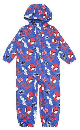 Marvel Spidey Boys Puddle Suit Spiderman Rainsuit All In One Rain Coat