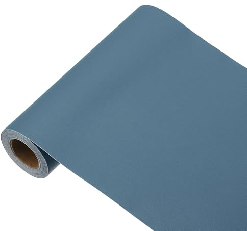 QUARKZMAN 197x5.9 Papier Peint Bleu Paon Papier Adhésif Décollable Papier Contact Bleu Uni Vinyle Autocollant Papier Mur Décoratif Pour Revêtement Mural