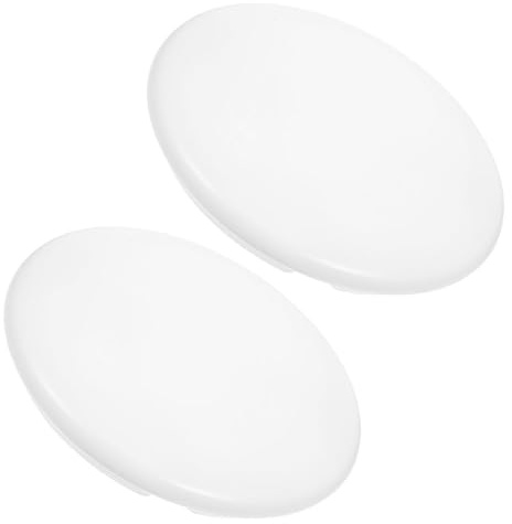 IWOWHERO Abat-Jour Globes pour Ventilateur de Plafond en PVC Blanc, Lot de 2, Diamètre 18,7 CM, Cuisine et Salle de Bain, Installation Facile par Rotation