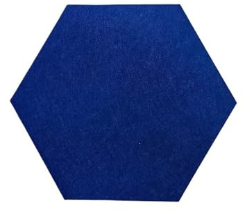 Hexagon Acoustic Panels Sound-absorbing Felt Wall Panel, Bedroom Soundproofing Board, Decorative for Walls(Dark blue,12pcs)