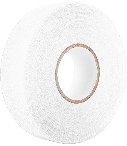 Yosoo Ruban de Protection pour Hockey, Ruban de Badminton Noir Résistant à l'usure pour Poignée et Lame, Idéal pour Les Raquettes et Les Bâtons (White)