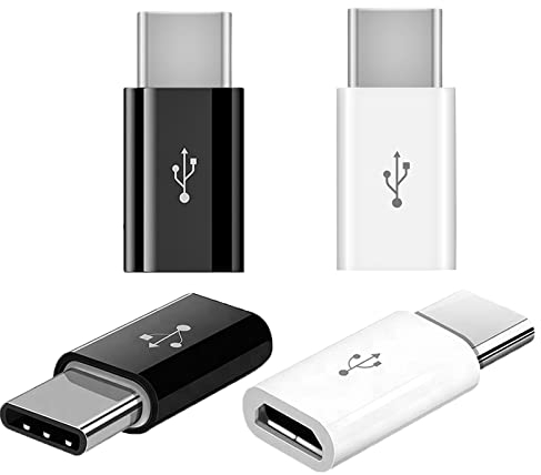 iZhuoKe Adattatore USB C a Micro USB Femmina[4 Pezzi], Connettore per Samsung,Google Pixel,Huawei,MacBook Pro