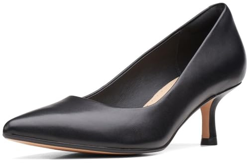 Clarks Violet55 RAE - Zapatos de Piel, Black, 40 EU