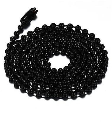 Halskette mit Anhänger Kugelkette Schwarze Farbe hochwertige Kabelkette Halskette wählen Sie Mode Party Hochzeit edler Schmuck Schmuck Geburtstagsgeschenke für Frauen und Männer