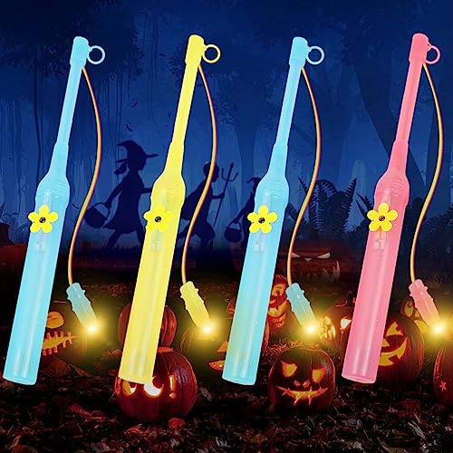 Shinybox Laternenstab, 4er Laternenstab mit LED für St Martin, Kinder Latern Sticks, LED Elektronischer Laternenstab Kinder, Kinder Elektrischer Stab für Martinstag/St. Martin's Day, Halloween(20cm)