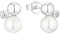 s.Oliver Ohrstecker 925 Sterling Silber Damen Ohrschmuck, mit Zirkonia synth., mit Süßwasserzuchtperle, 1,1 cm, Weiß, Kommt in Schmuck Geschenk Box, 2036869