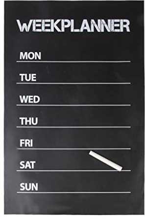 Tiuimk Week Planner Chalkboard Sticker - Perfect Organizer for Home, Office, and Classrooms | Black, Polymeric PVC Film