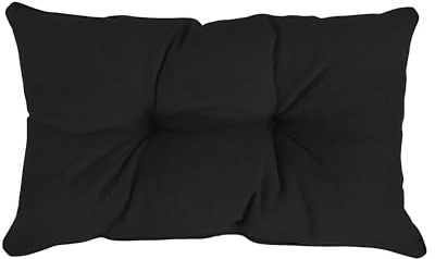 POKAR Rückenkissen Stuhlkissen Rückenlehne für Stuhl Rattanmöbel Gartenmöbel Kissen Outdoor Rückenpolster Lounge Polster 60x40x10 cm, Schwarz