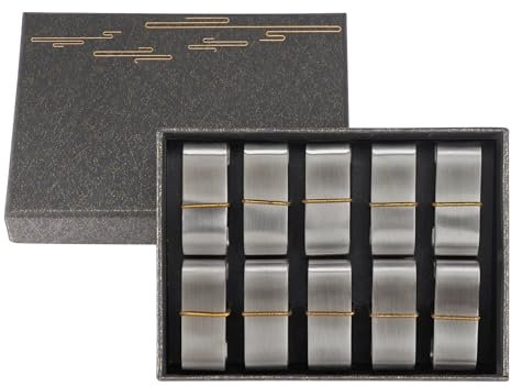 Youda Essstäbchen Ablagen Stäbchen Halter 10 Stück Edelstahl Essstäbchen Halterung Löffel Gabel Messer Stand Rack Set (Silber)