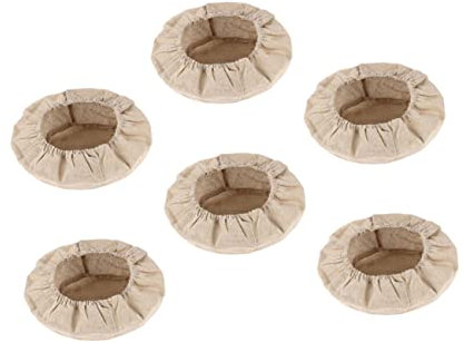 Amosfun 6pcs Bread Basket Cloth Cover Liner for Dough Proofing in Home Kitchen Cotton Cover for Baskets for Bread Baking and Rising