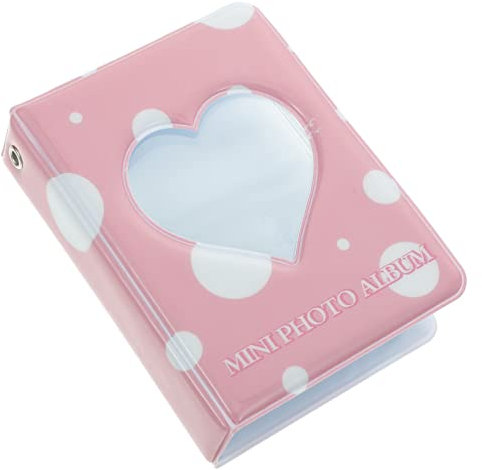 OKUMEYR Álbum De Fotos Pequeño Miniálbum De Pareja Diseño De Corazón Soporte Para Álbum Ideal