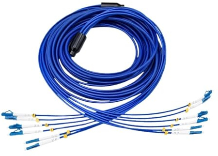 ZZWFKXQ LC - Cavo patch in fibra ottica, 6 core, 8 core, modalità singola, impermeabile, a prova di mouse, 5 m, 10 m, 15 m, 20 m (6 nuclei 15 metri)
