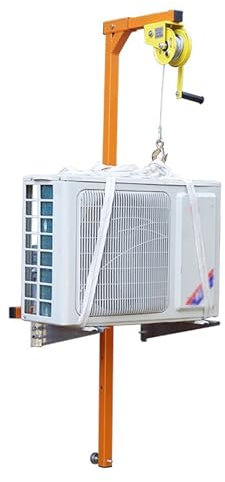 Air Conditioner Lifting Device,1-3P Air Conditioner Outside Installation Lifting Tool with Manual Winch Hoist(Bracket+15m winch)