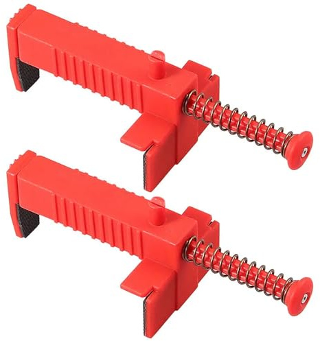 Bohaner 2 Stück Maurereinlagen, Läufer, Draht, Schublade, Maurerschnur, Werkzeug, Fixierklemmen für Baubau, Befestigung, Mauerwerk, Drahtabzieher, Rot
