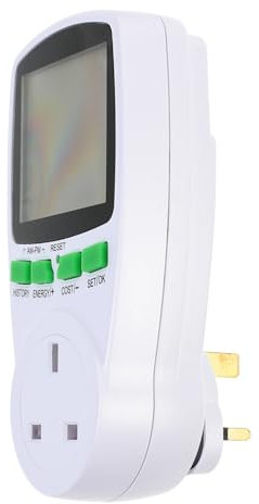 NULYLU Adapter Plug-in Socket Power Meter Electrical Energy Monitor Measuring Socket Power Monitor Electricity Usage Monitor Watt Meter Power Meter Socket Hardware