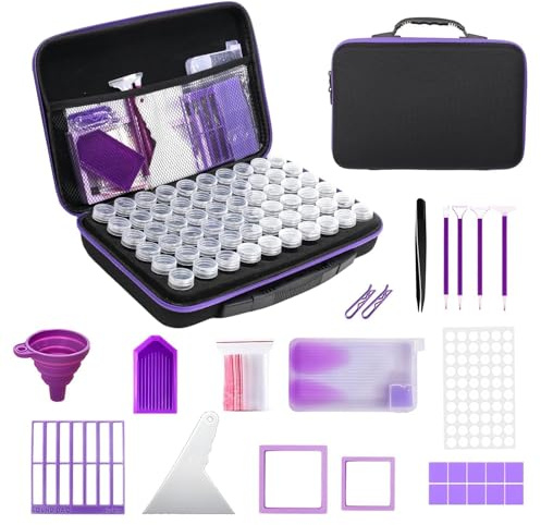 60 Slots Diamond Art Storage Boxes Kits Portable Diamond Painting Storage